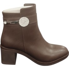 Ventes 9061512Z Yandan Fermuarlı 6 cm Kalın Topuk Günlük Kadın Bot