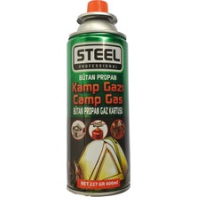 Steel Professıonal - Kamp Gazı Bütan Propan Gaz Kartuşu 400 ml