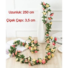 Dekosimge Yapay Gül Sarmaşık Çiçek 250 cm