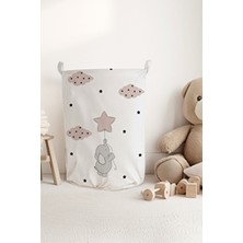 Talia Home Gri Fil Çocuk ve Bebek Odası Düzenleyici Oyuncak Veya Kirli Sepeti TLAS-133