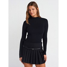 Dilvin 31433 Dik Yaka Top-Siyah