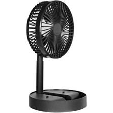 Wexta WS-108 Siyah Taşınabilir Döner Başlıklı Şarjlı El ve Masaüstü Fan Soğutucu Pervane Vantilatör