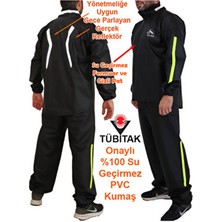 Go Out Reflektörlü Motorcu Yağmurluk Max %100 Su Geçirmez PVC Malzeme ile Güvenli Sürüş