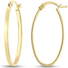 Assos Pırlanta Altın Halka Küpe - 14K