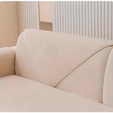 MER HOME Teddy Kıvırcık Peluş Kolçak ( 1ADET ) 70X 70CM Ölçü (Ekru)