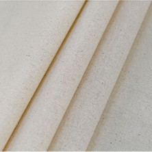 Pakteks 1 Metre Hambez - %100 Pamuk Amerikan Bezi Hambez Kumaş, Punch Kumaşı Naturel Bej - En 220 Cm.