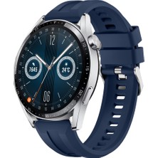 Sneezy Huawei Watch Gt3 46MM Gt2 46MM Ile Uyumlu Spor Silikon Metal Tokalı Soft Saat Kordonu