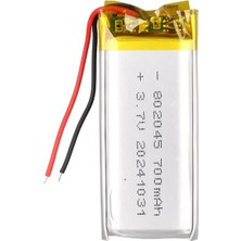 802045 3.7V 700MAH Lityum Polimer (Li-Po) Batarya Ciklet Pil