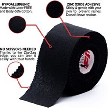 BiaTape Rijit Fiksasyon Yapışkanlı Sporcu Bandajı 3.8cm x 10 Metre Siyah Sporcu Destek Bandı