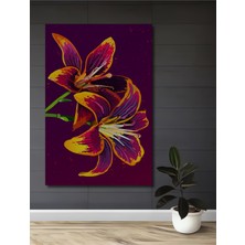 Teona Ahşap Çiçeklerin Büyülü Renkleri Yağlı Boya Görünümlü Modern Sanat Dekoratif Ahşap Tablo Dikdörtgen Tablo