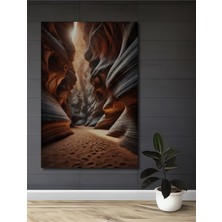 Teona Ahşap Kanyonların Işıltısı Ahşap Dekoratif Tablo Yağlı Boya Görünümlü Modern Sanat Dikdörtgen Tablo