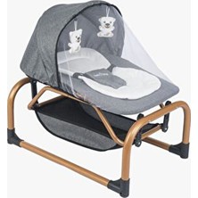 Moms Ana Dizi 0 - 13 kg Sallanır Özellikli %100 Pamuk Materyalli Gri Renkli Taşınabilir Ürün