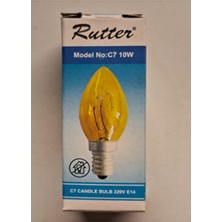 Rutter 10W E14 Duy Gece Lambası, Tuz Lambası Ampulu  Sarı 1 Adet
