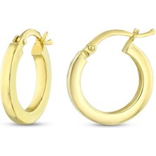 Assos Pırlanta Altın Halka Küpe - 14K