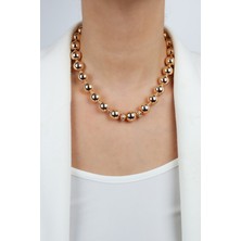 Liveyn Design Gold Boncuk Kolye