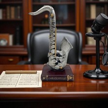 Alpjoy Seramik Saksafonlu Biblo Hediyelik Seramik Biblo