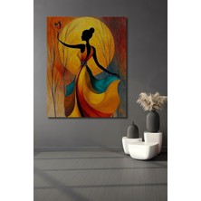 Teona Ahşap Güneşin Kızı Yağlı Boya Görünümlü Ahşap Dekoratif Tablo Dikdörtgen Tablo