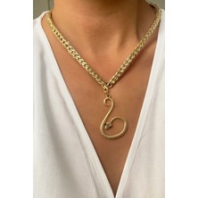 Liveyn Design Yılan Uçlu Özel Tasarım Kolye