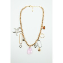Liveyn Design Gold Zincir Charm Kolye