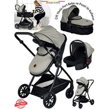 Baby Home 1010 Qool Travel Sistem Bebek Arabası Tek Elle Katlanabilme Özelliği ile 0-4 Yaş İçin