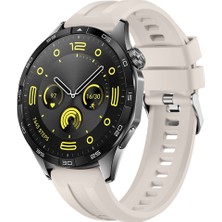 Sneezy Huawei Watch Gt4 46MM Ile Uyumlu Spor Silikon Metal Tokalı Soft Saat Kordonu