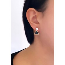 Liveyn Design Kristal Taşlı Üçgen Küpe