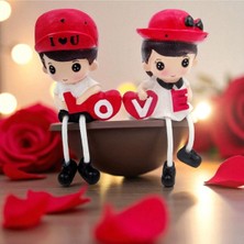 Alpjoy Çift Seramik Oturan Ayaklı Hediyelik Biblo