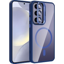 Spia Galaxy S25 Plus Kılıf Standlı ve Kamera Lens Hediyeli M-Safe Şarj Özellikli Spıa Etro Kapak - Lacive