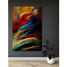 Teona Ahşap Renk Cümbüşü Sulu Boya Görünümlü Ahşap Dekoratif Tablo Dikdörtgen Tablo