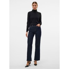 Vero Moda Balıkçı Yaka Dar Siyah Kadın Kazak Vmırıs Ls Rollneck Pullover Ga Noos