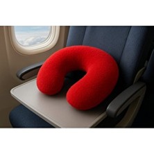 Yastıkland Seyahat Boyun Yastığı Elyaf Dolgu Yumuşacık Peluş