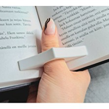 Gonulella Parmak Delikli Okuma Aparatı Beyaz Renkli Kitap Sayfa Tutucu 1 Adet