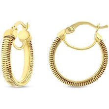 Assos Pırlanta Altın Tasarım Halka Küpe - 14K