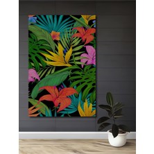 Teona Ahşap Tropik Cennet Rüyası Yağlı Boya Görünümlü Ahşap Dekoratif Tablo Dikdörtgen Tablo