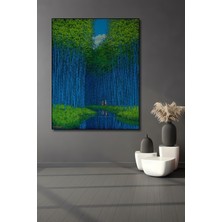 Teona Ahşap Totoro Ormanında Sulu Boya Görünümlü Ahşap Dekoratif Tablo Dikdörtgen Tablo