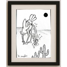 Karikatural Li Guangjun 29X21CM Orijinal Karikatür Tablo