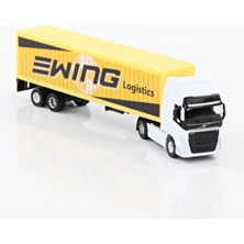 Welly 1:64 Ölçek Metal Kafalı Volvo Dorseli Tır Yaklaşık 30 cm Beyaz