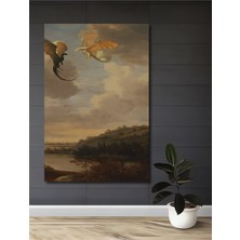 Teona Ahşap Ejderha Dansı Yağlı Boya Görünümlü Ahşap Tablo Dikdörtgen Tablo