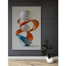 Teona Ahşap Soyut Sanat Yağlı Boya Görünümlü Ahşap Dekoratif Tablo Modern Sanat Eseri Dikdörtgen Tablo