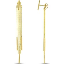 Assos Pırlanta Tasarım Altın Küpe - 14K