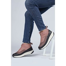 Jump 28795 Fermuarlı Pembe - Siyah Kadın Su Geçirmez Bot