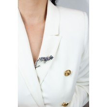 Liveyn Design Zirkon Taşlı Leopar Broş