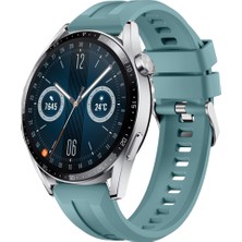Sneezy Huawei Watch Gt3 46MM Gt2 46MM Ile Uyumlu Spor Silikon Metal Tokalı Soft Saat Kordonu