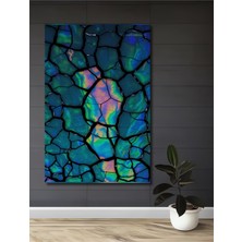 Teona Ahşap Ahenkli Kırılmalar Yağlı Boya Görünümlü Dekoratif Ahşap Tablo Dikdörtgen Tablo