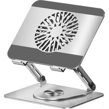 McStorey Rgb Işıklı 360° Dönebilen Harici Fanlı Gaming Laptop ve Tablet Standı – Katlanabilir Alüminyum Soğutma