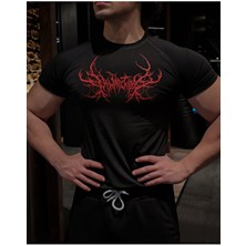 Liber Schwarzwald - Compression Kısa Kollu Spor Siyah Tişört|nefes Alan Slim Fit Esnek Antrenman & Fitness