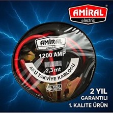 Amiral Akü Takviye Kablosu 1200 Ap. 2,30 Metre Kablolu