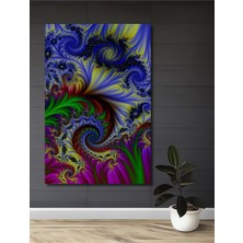 Teona Ahşap Büyülü Fraktal Desen Yağlı Boya Görünümlü Ahşap Dekoratif Tablo Dikdörtgen Tablo