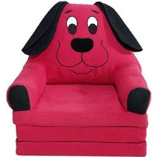  3 minderli katlanabilir bebek-çocuk koltuğu sandalye portatif yatak puf sofa kumaş köpek figürlü