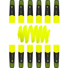 Liqeo Liquid Flat Fosforlu Kalem (H-3128) 12 Adet Sarı